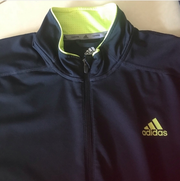 Adidas Navy/Green Jacket Men's - Picture 3 of 4